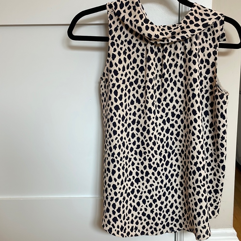 Loft cowl neck printed blouse